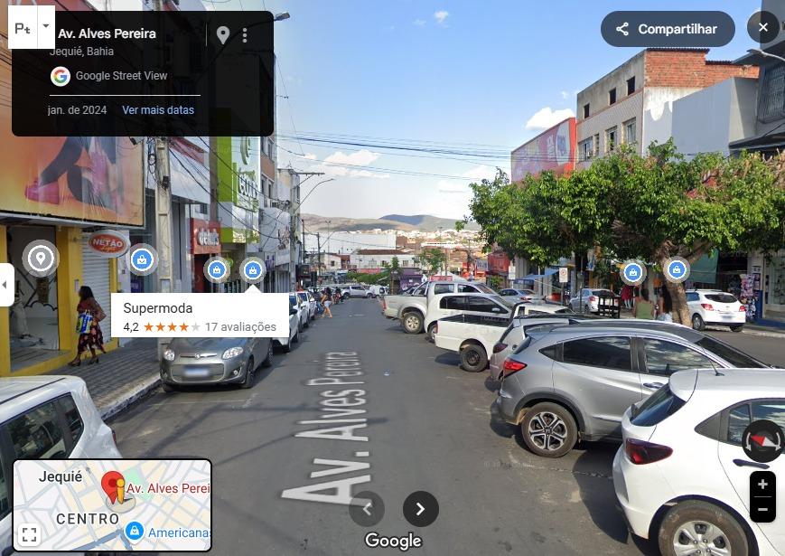 A Avenida Alves Pereira, localizada no centro de Jequi&eacut...